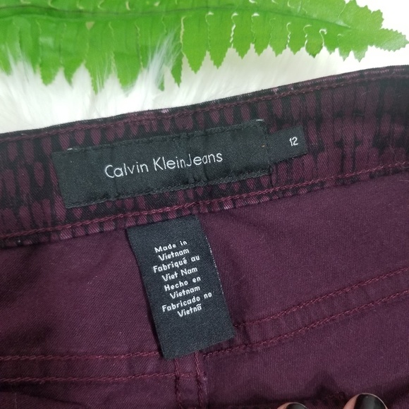 Calvin Klein | Pattern Straight Legged Pant sz.12 - Picture 3 of 7